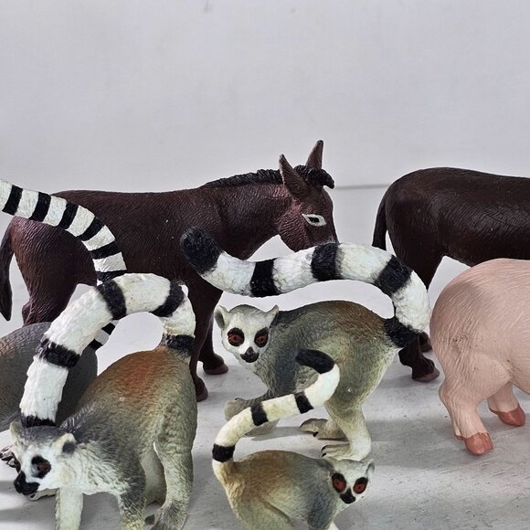 Realistic Animal Figures Donkey Lemur Family Pig Boar Safari Ltd K&Mint - Picture 5 of 14